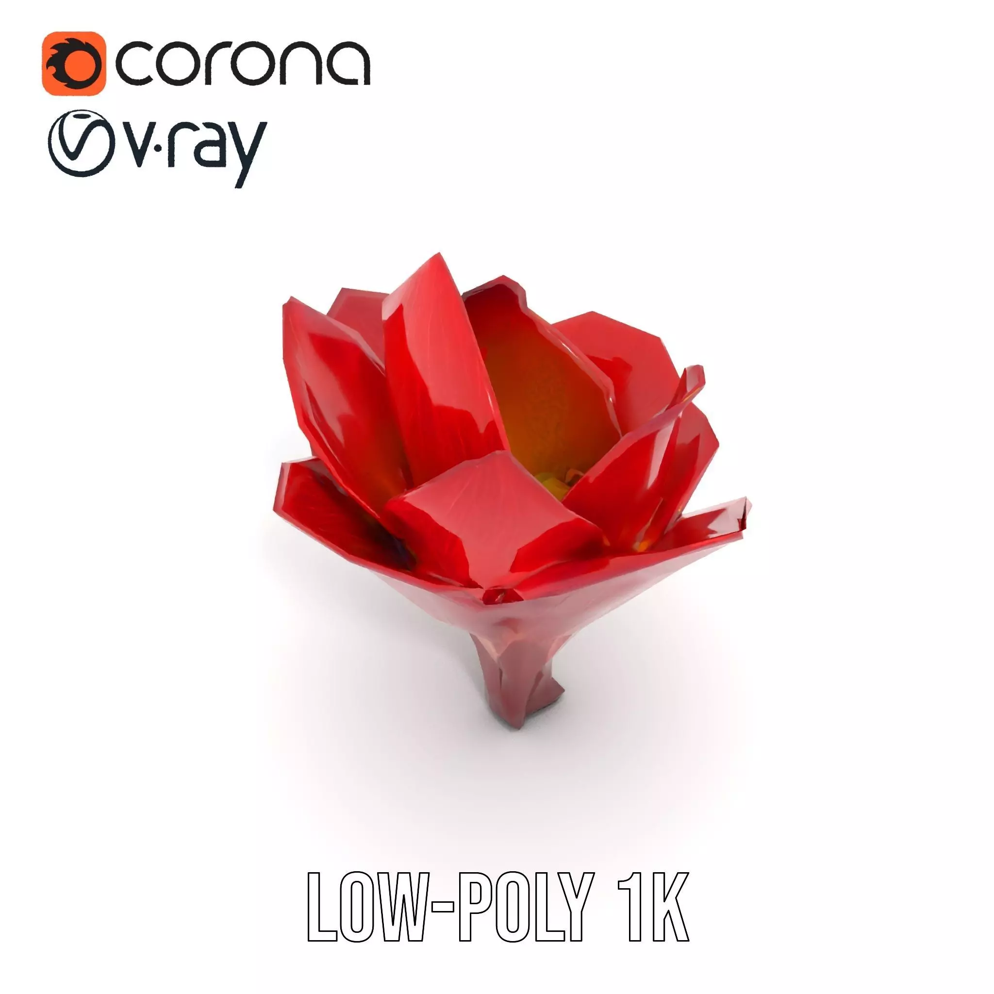 Radiant Lotus Flower model pack Low-poly 3D model_14