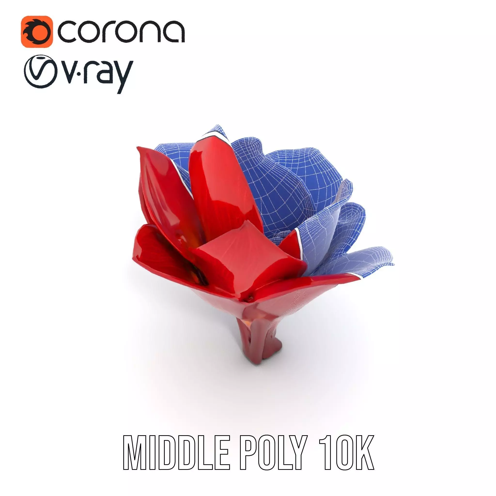 Radiant Lotus Flower model pack Low-poly 3D model_30