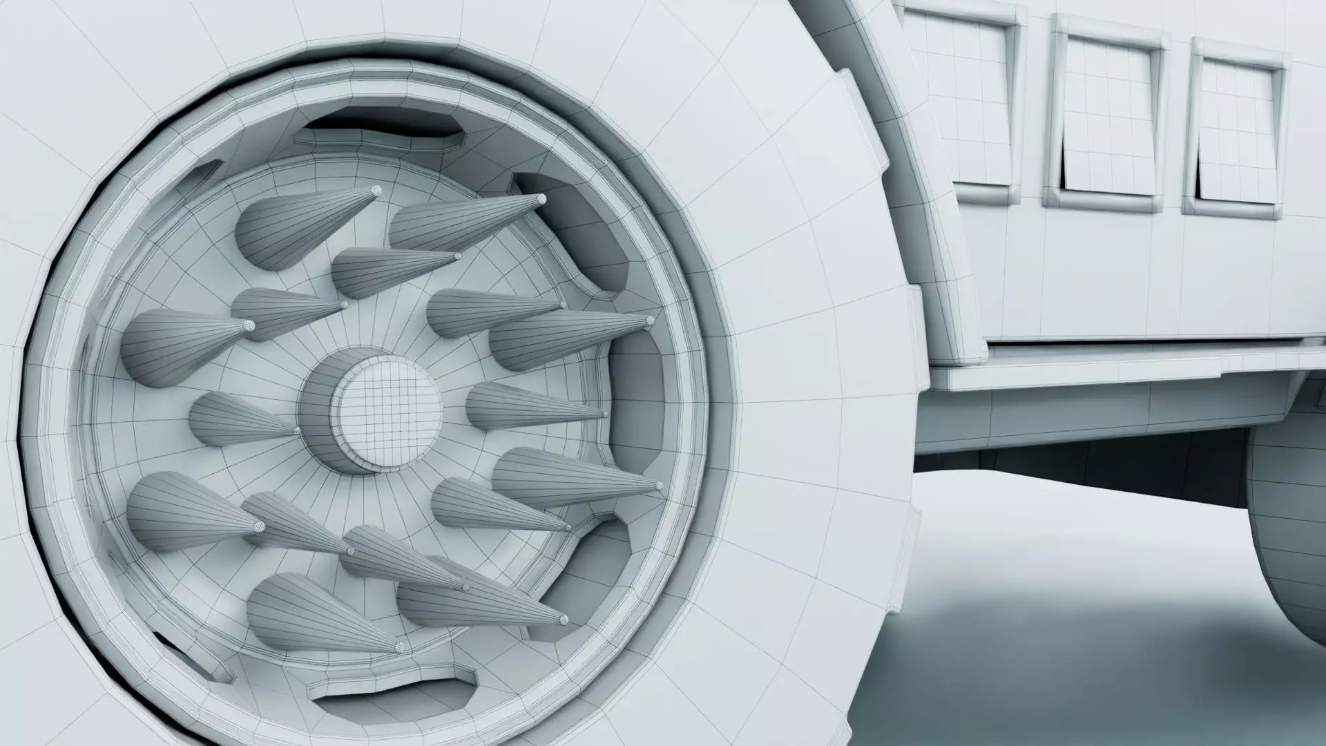 Turtle Van Stylized Cartoon Vehicle 3D Model Low-poly 3D model_33