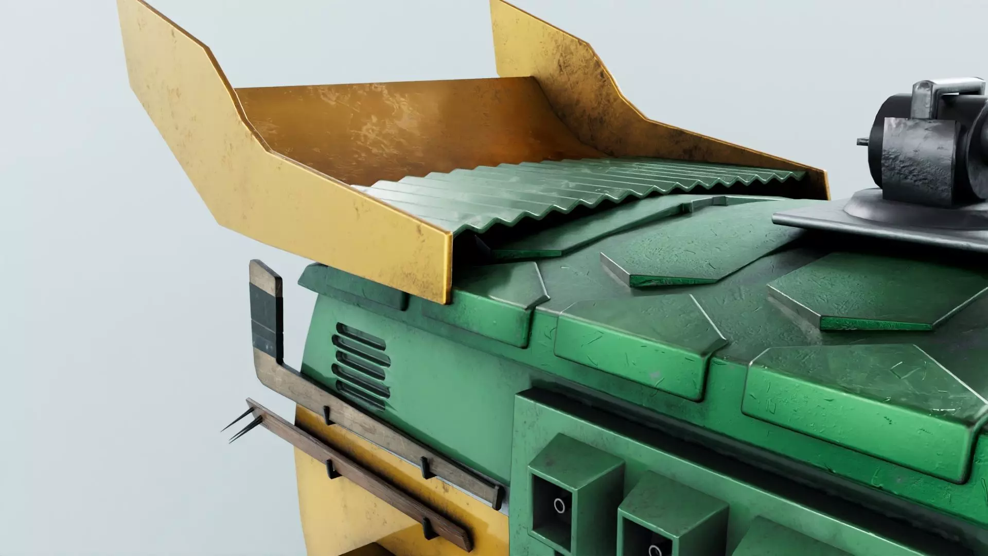 Turtle Van Stylized Cartoon Vehicle 3D Model Low-poly 3D model_16