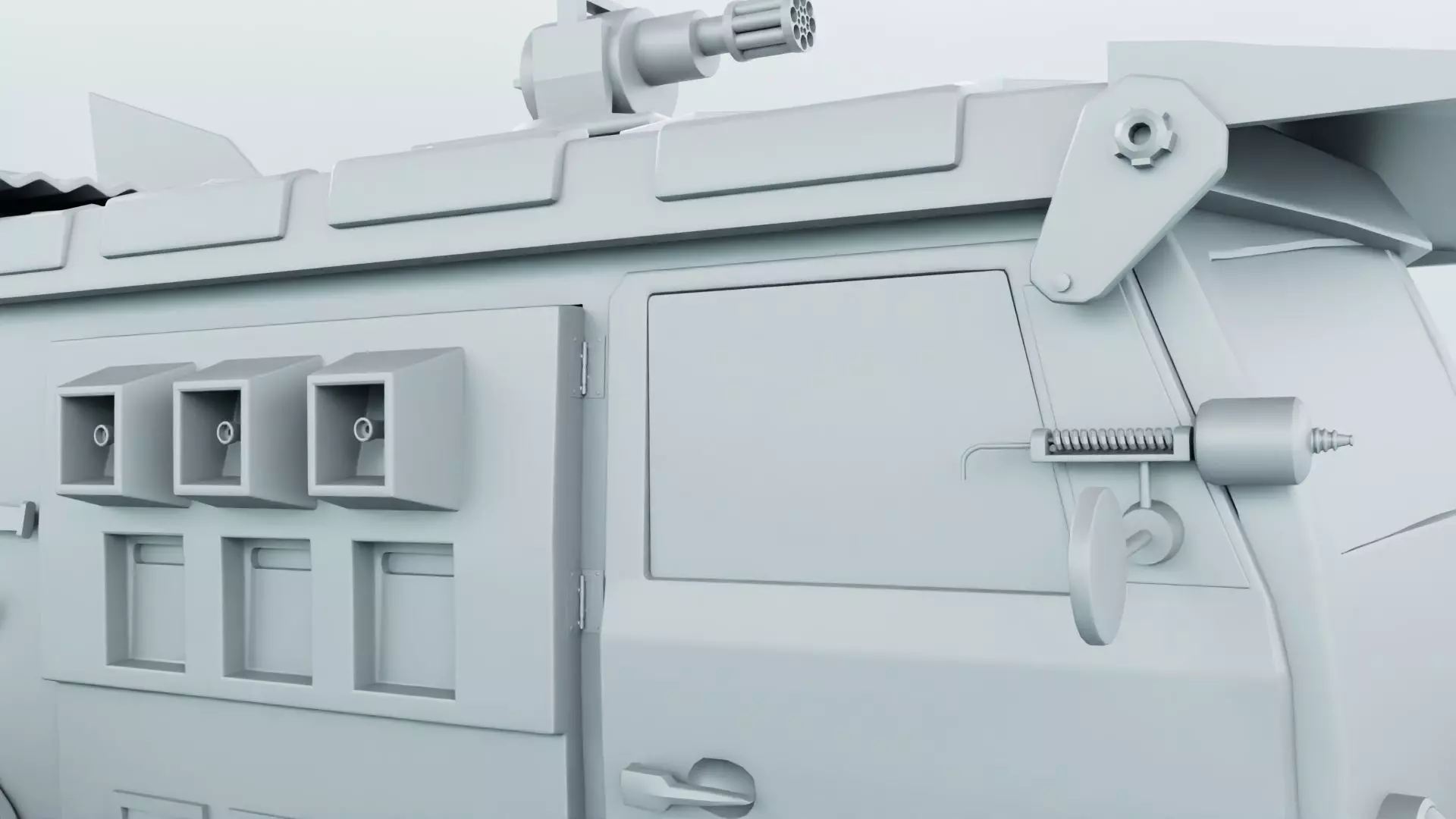 Turtle Van Stylized Cartoon Vehicle 3D Model Low-poly 3D model_20