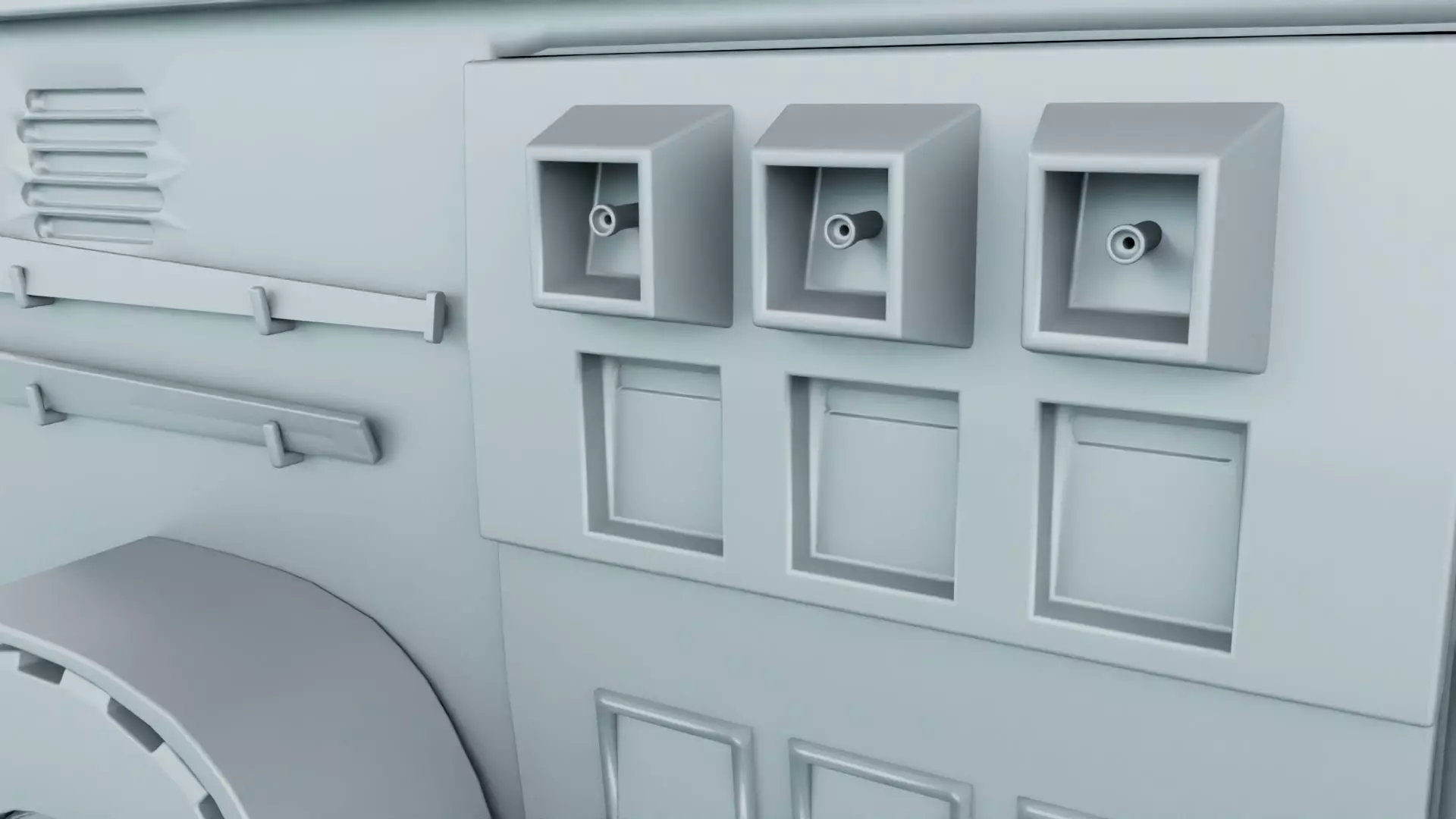 Turtle Van Stylized Cartoon Vehicle 3D Model Low-poly 3D model_27