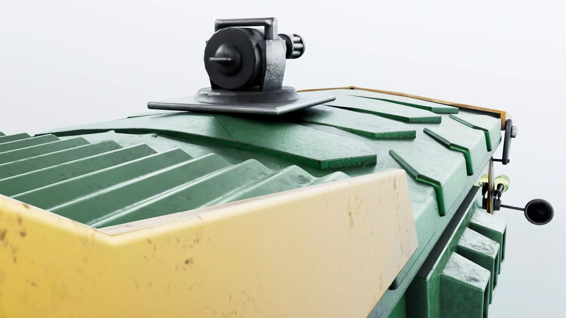 Turtle Van Stylized Cartoon Vehicle 3D Model Low-poly 3D model_14