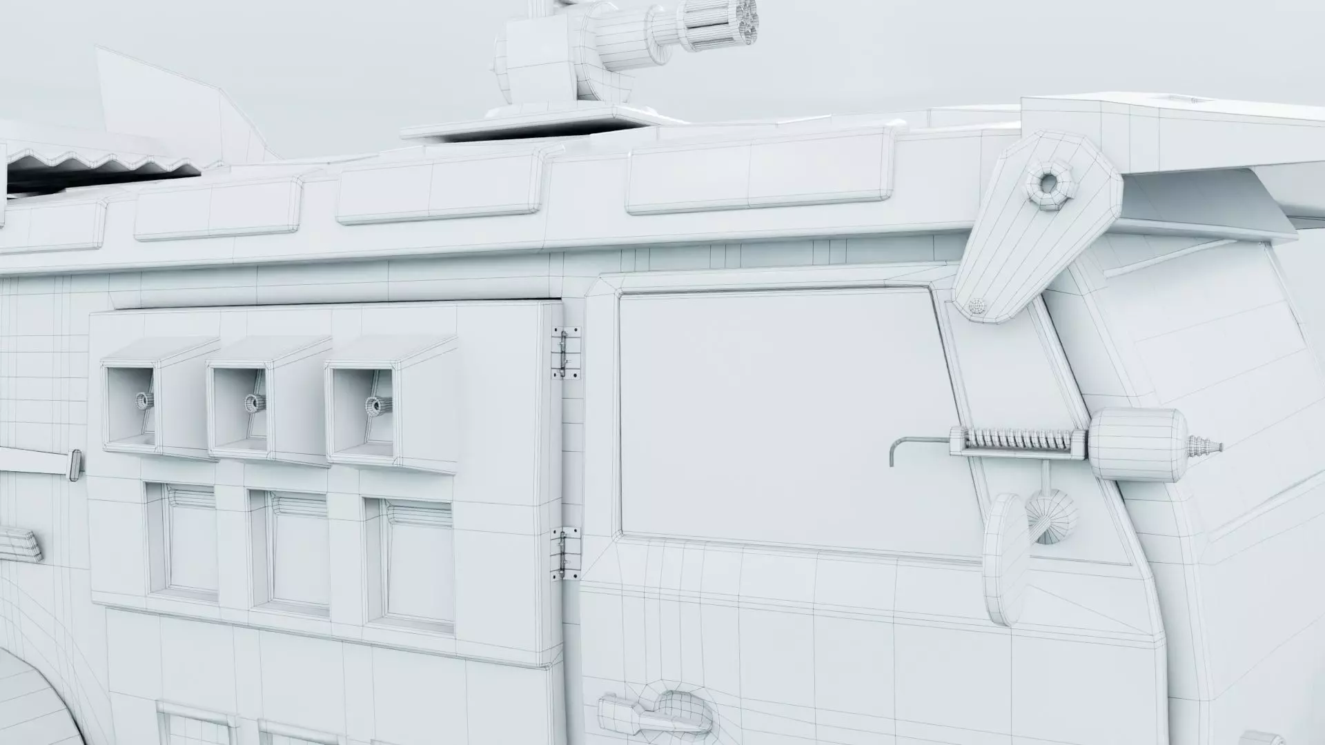 Turtle Van Stylized Cartoon Vehicle 3D Model Low-poly 3D model_32