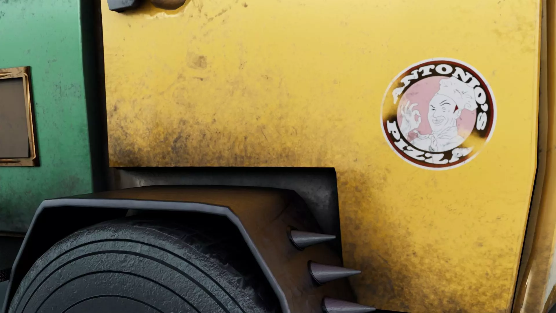 Turtle Van Stylized Cartoon Vehicle 3D Model Low-poly 3D model_17