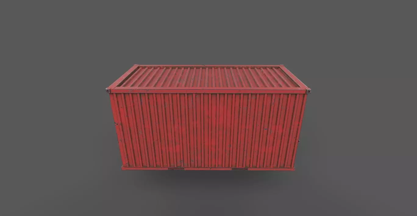 Shipping Container Low-poly 3D model_2