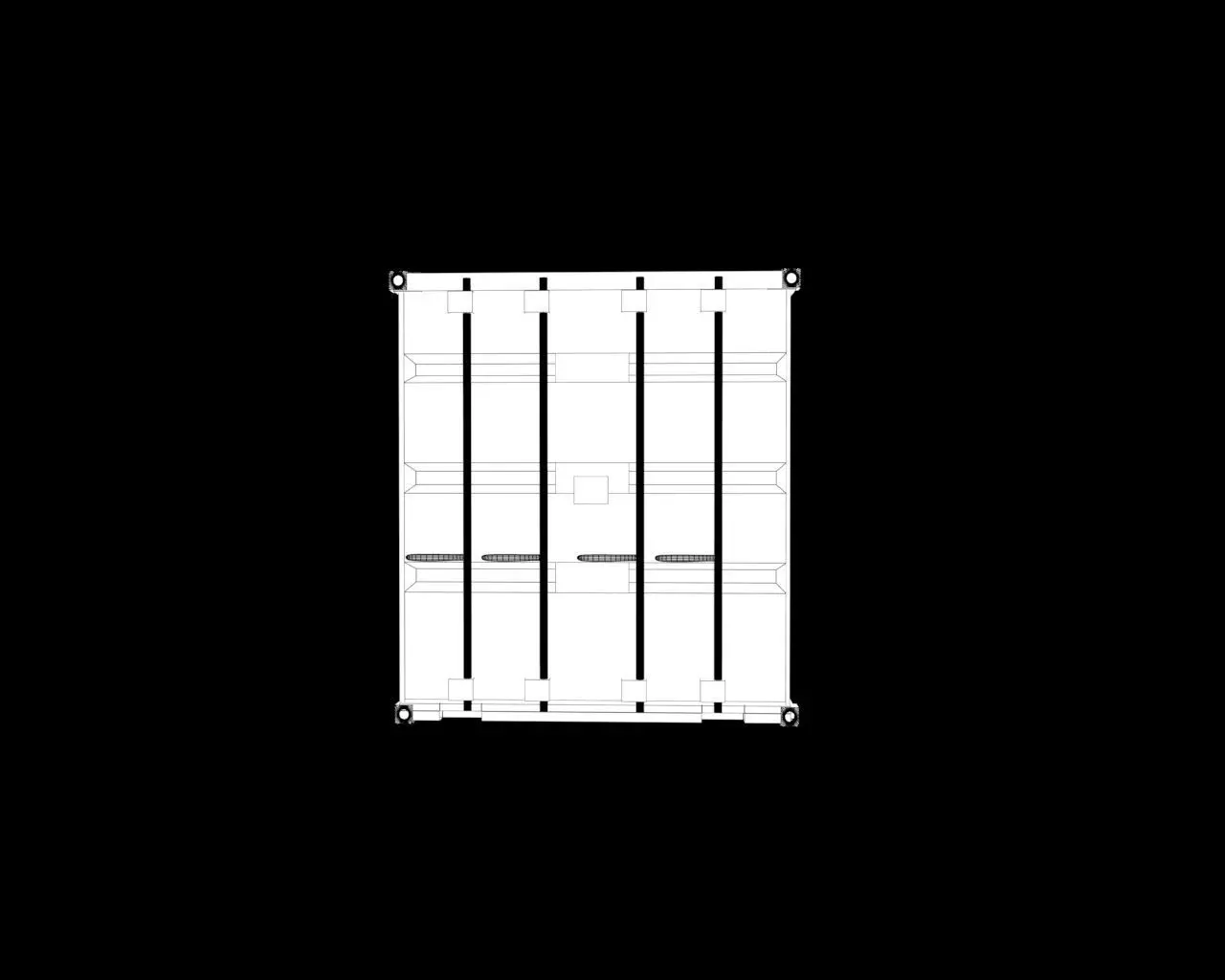 Shipping Container Low-poly 3D model_6