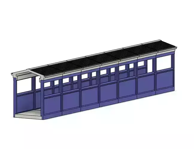Model Railway Modern Footbridge Add-on Extras 3D print model