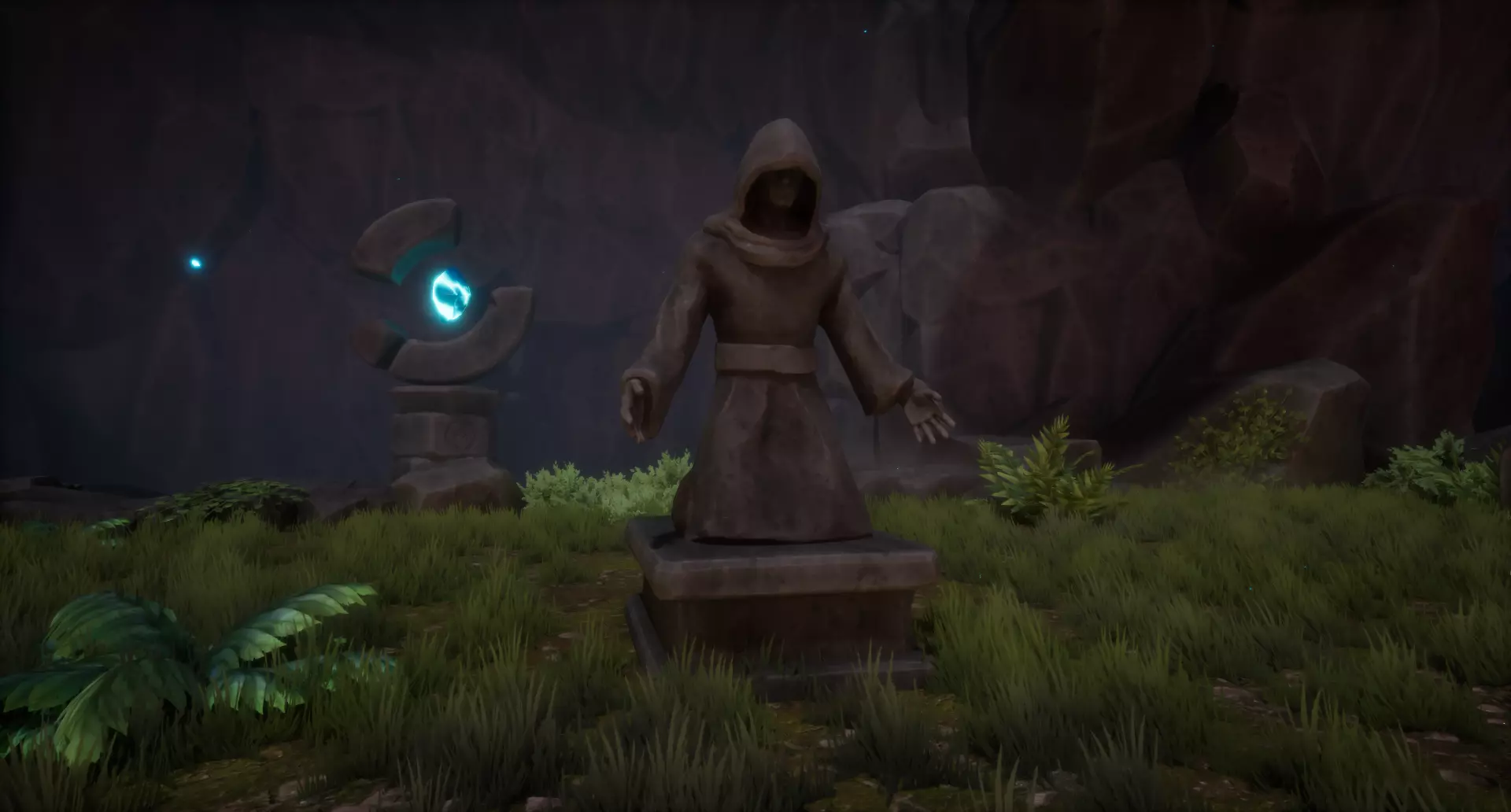 Robed Statue Low-poly 3D model_4