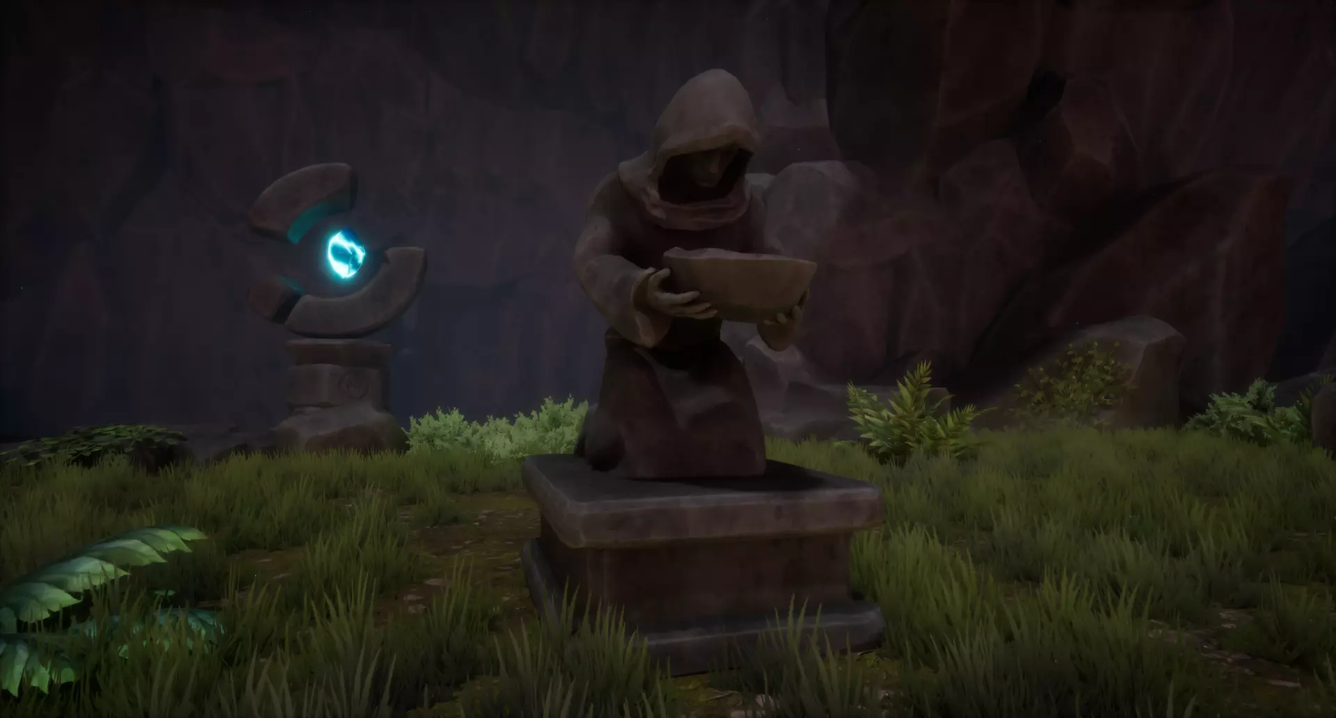 Robed Statue Low-poly 3D model_4