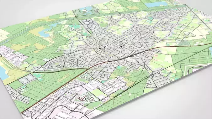 Cityscape Lommel Belgium 3D model