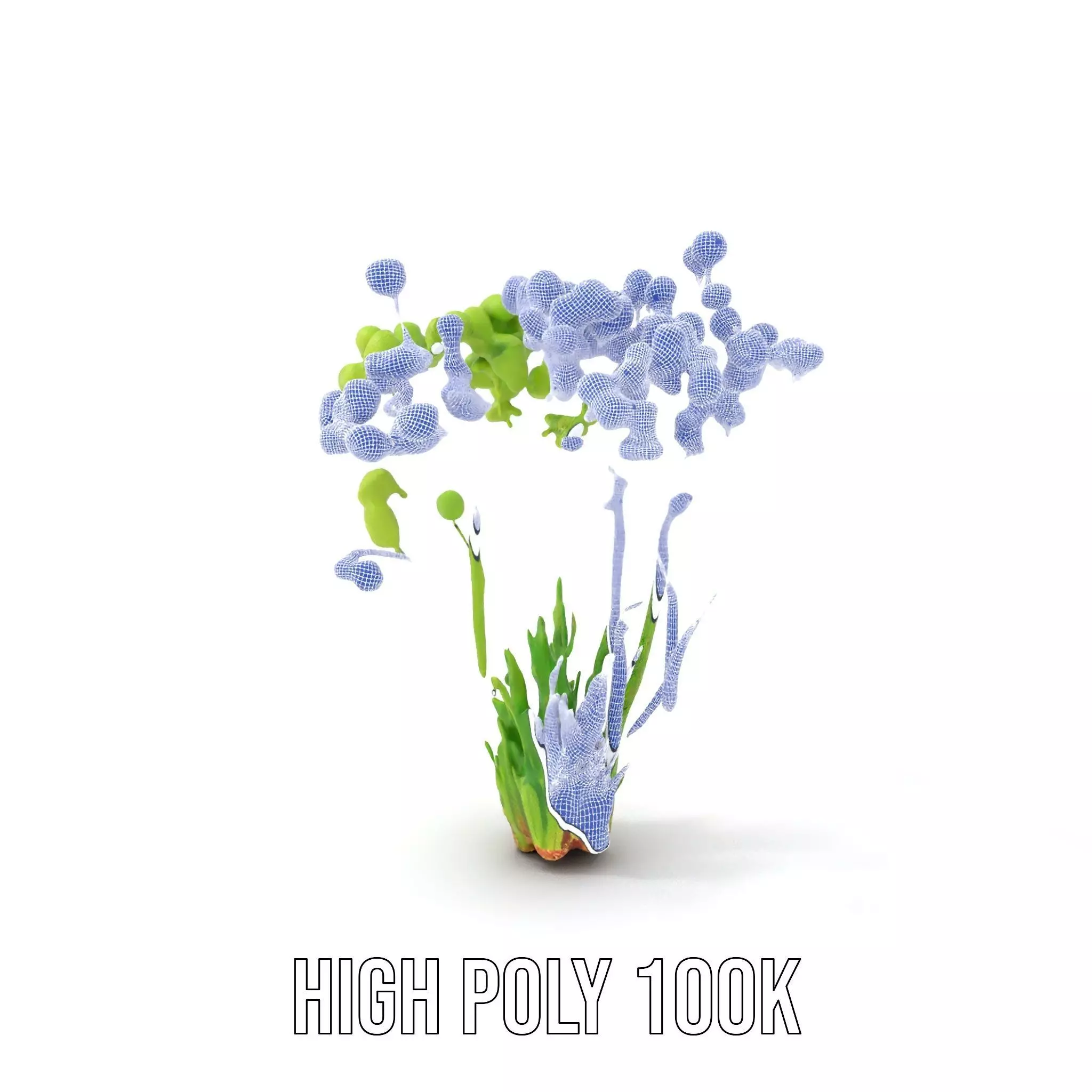 Green Seed Pods model pack Low-poly 3D model_4