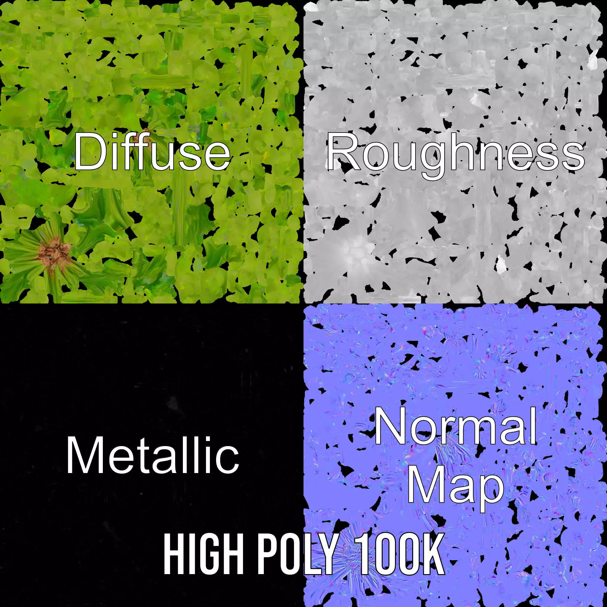 Green Seed Pods model pack Low-poly 3D model_3