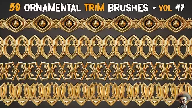 50 Ornamental Trim Brushes    Vol 47