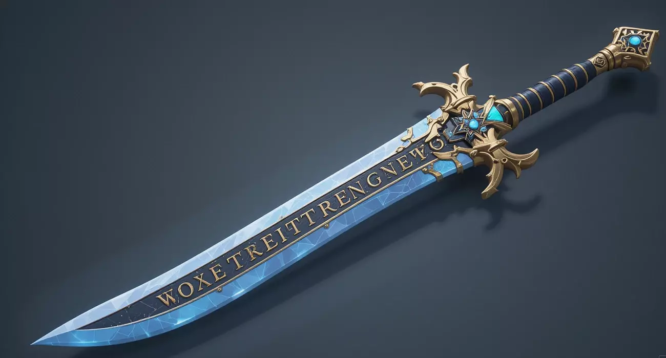 Stylized Fantasy Sword 3D Model Game Ready Collectible Free low-poly 3D model