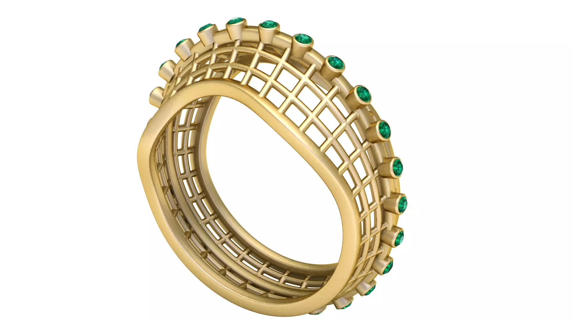 Emerald Ring 3D PRINTABLE MODEL 3D print model