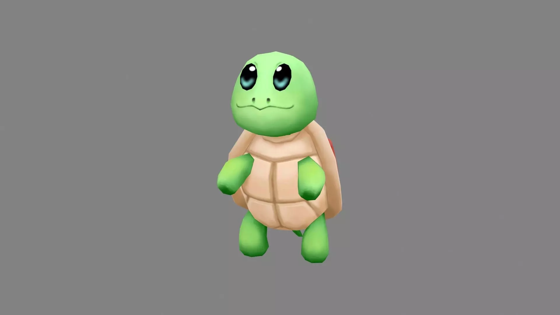 Cartoon baby sea turtle Low-poly 3D model_0