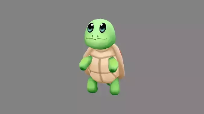 Cartoon baby sea turtle