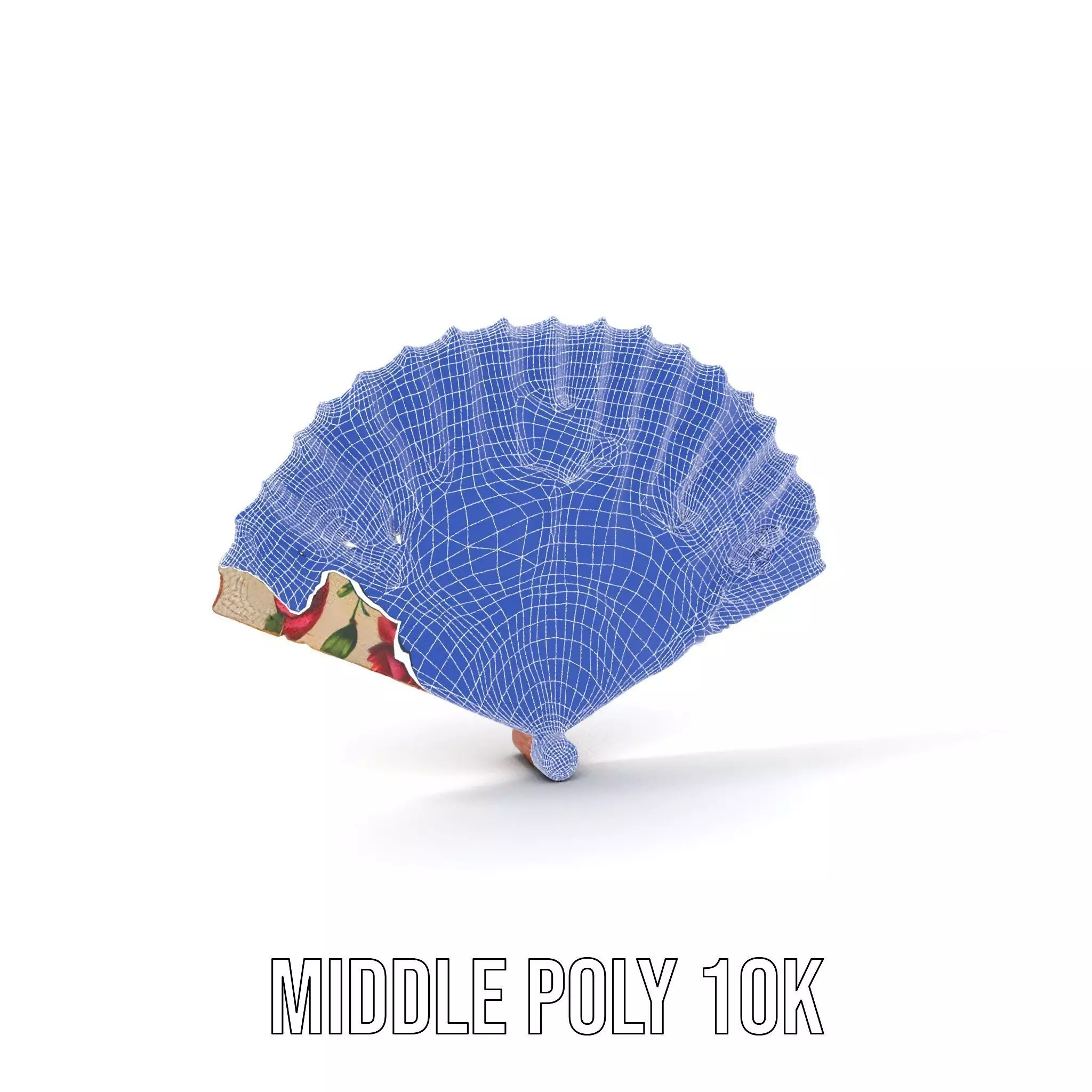 Floral Lace Fan model pack Low-poly 3D model_21