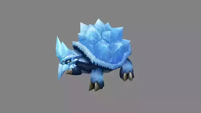 Cartoon frozen turtle monster 