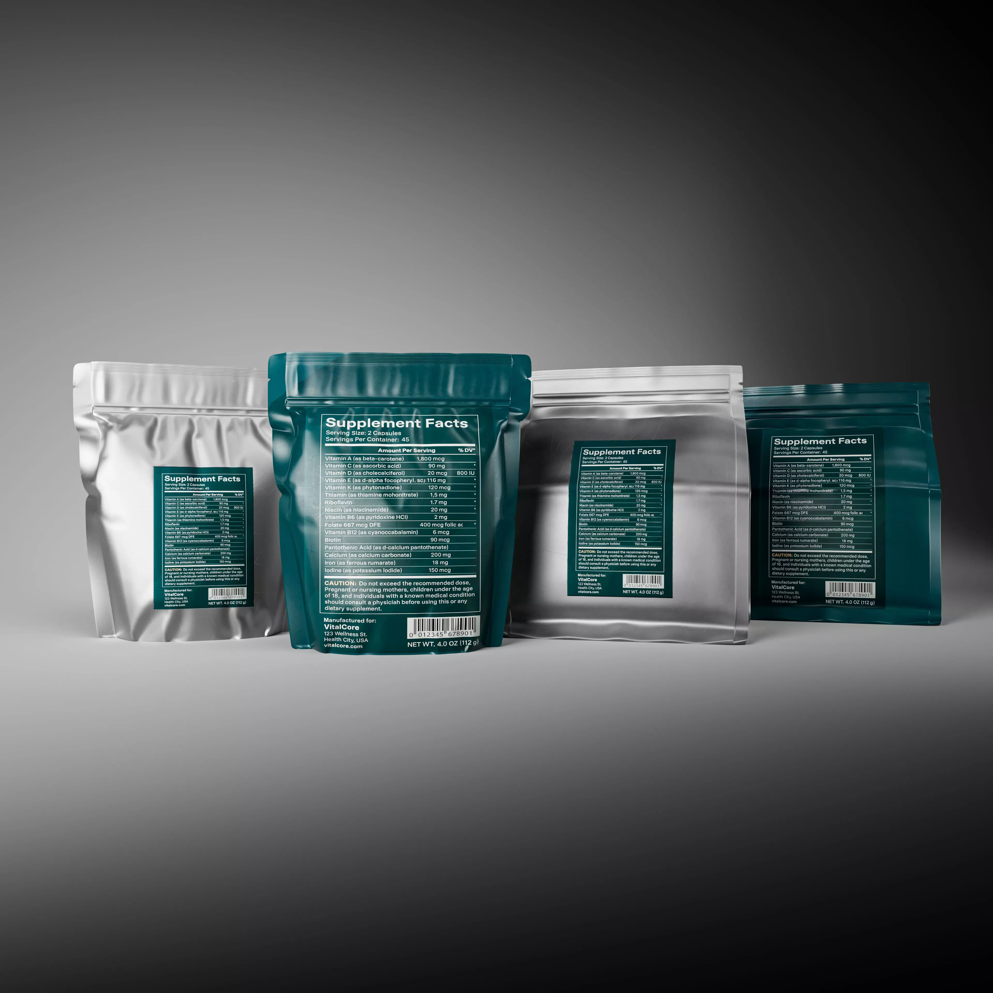 Multivitamin pouch package Free 3D model_1