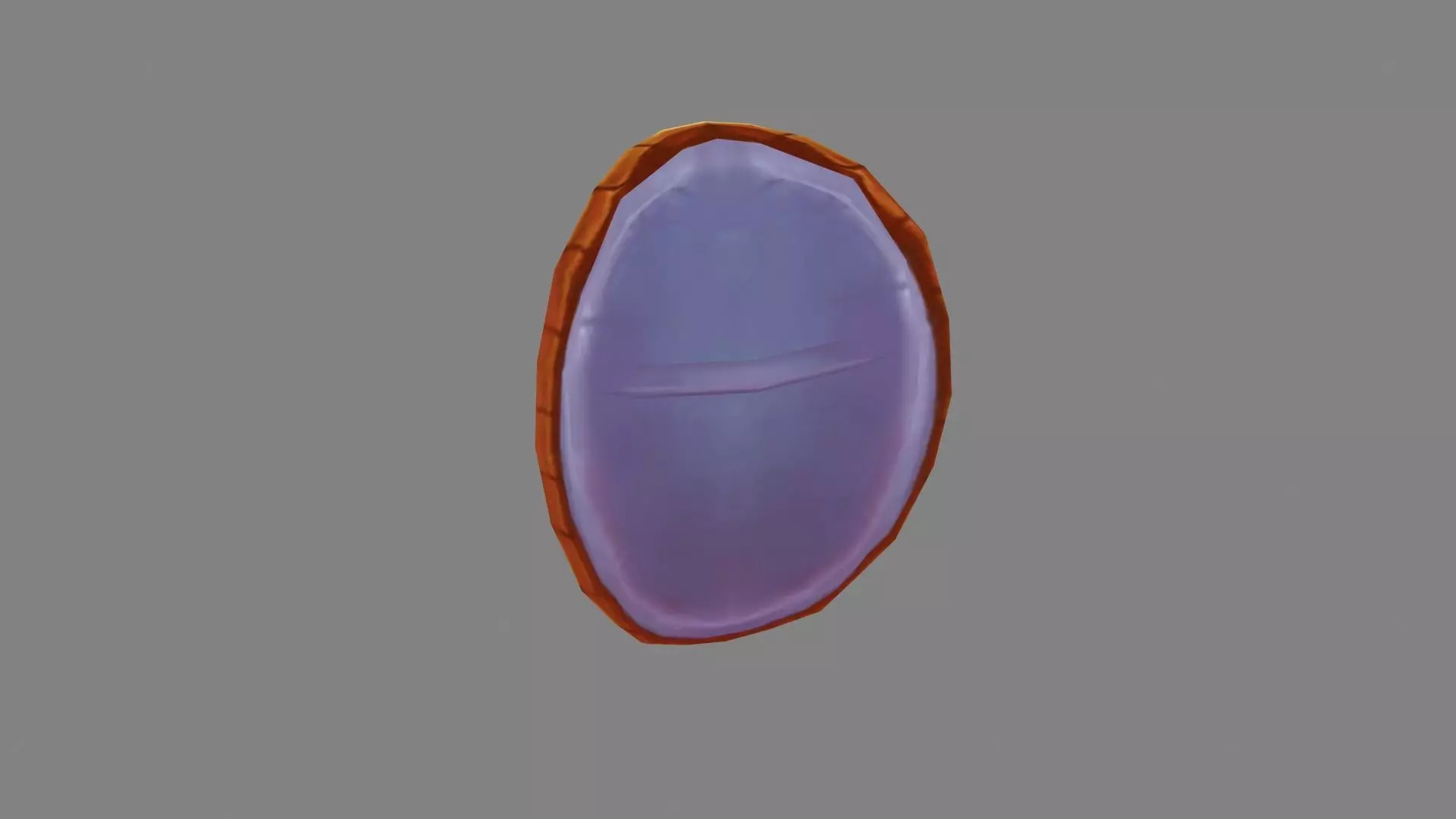 Cartoon Turtle Shell Shield Low-poly 3D model_2