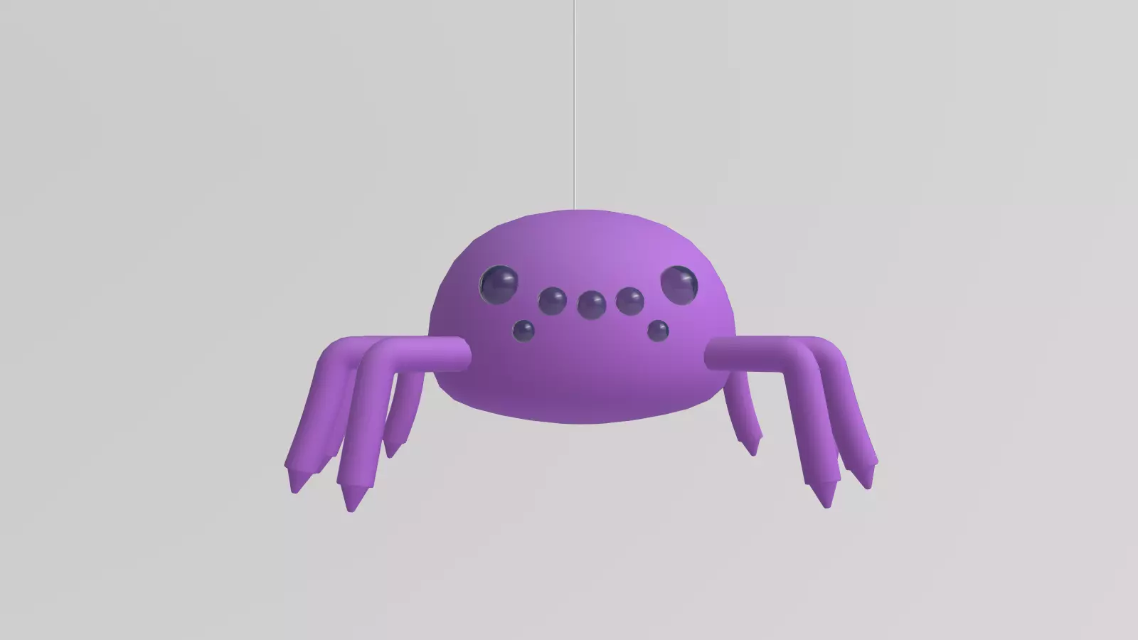 Stylized Low-Poly Spider Low-poly 3D model_3