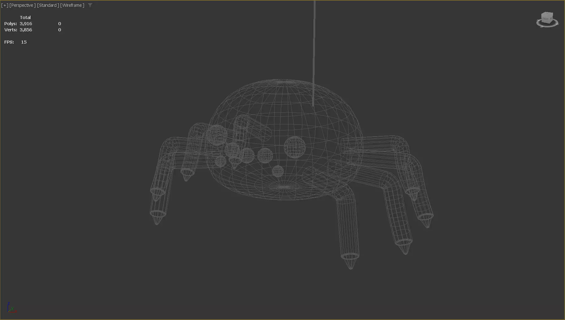 Stylized Low-Poly Spider Low-poly 3D model_28