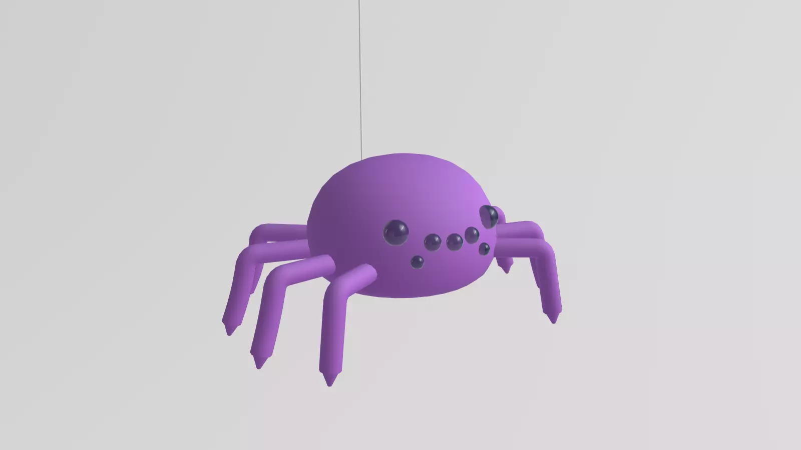 Stylized Low-Poly Spider Low-poly 3D model_8