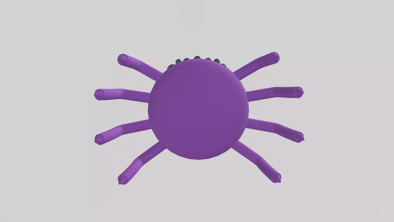 Stylized Low-Poly Spider Low-poly 3D model_10
