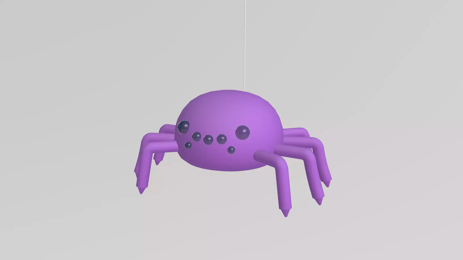 Stylized Low-Poly Spider Low-poly 3D model_4