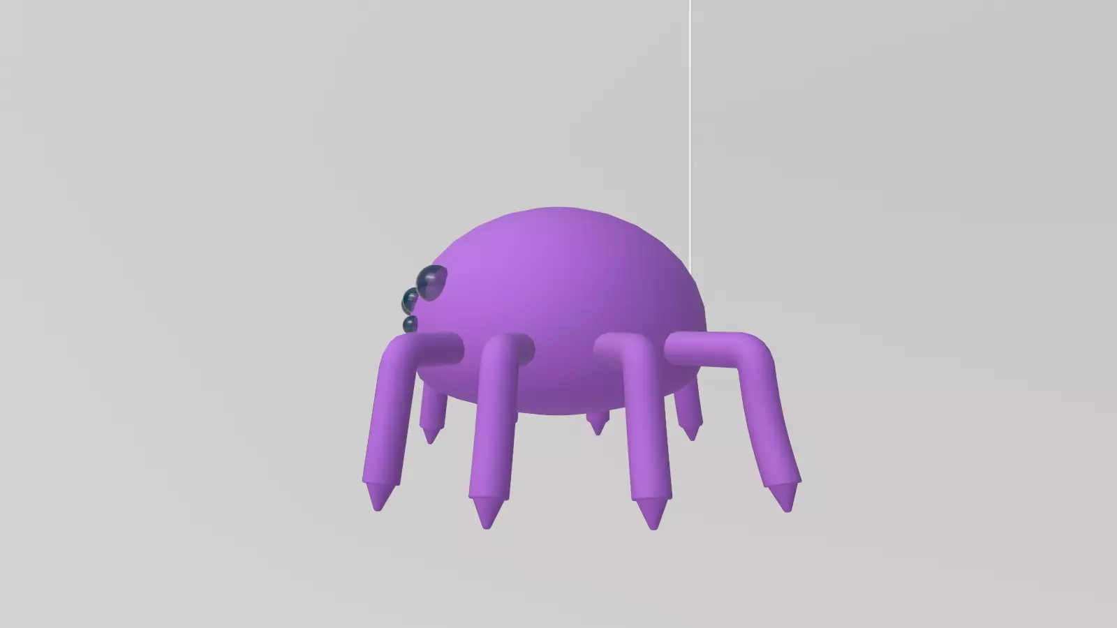 Stylized Low-Poly Spider Low-poly 3D model_5