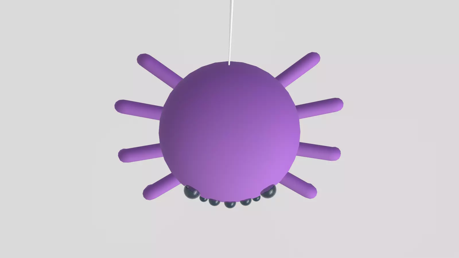 Stylized Low-Poly Spider Low-poly 3D model_9