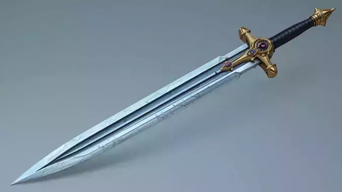 Sword 3D Model Stylized Fantasy Weapon Game Ready