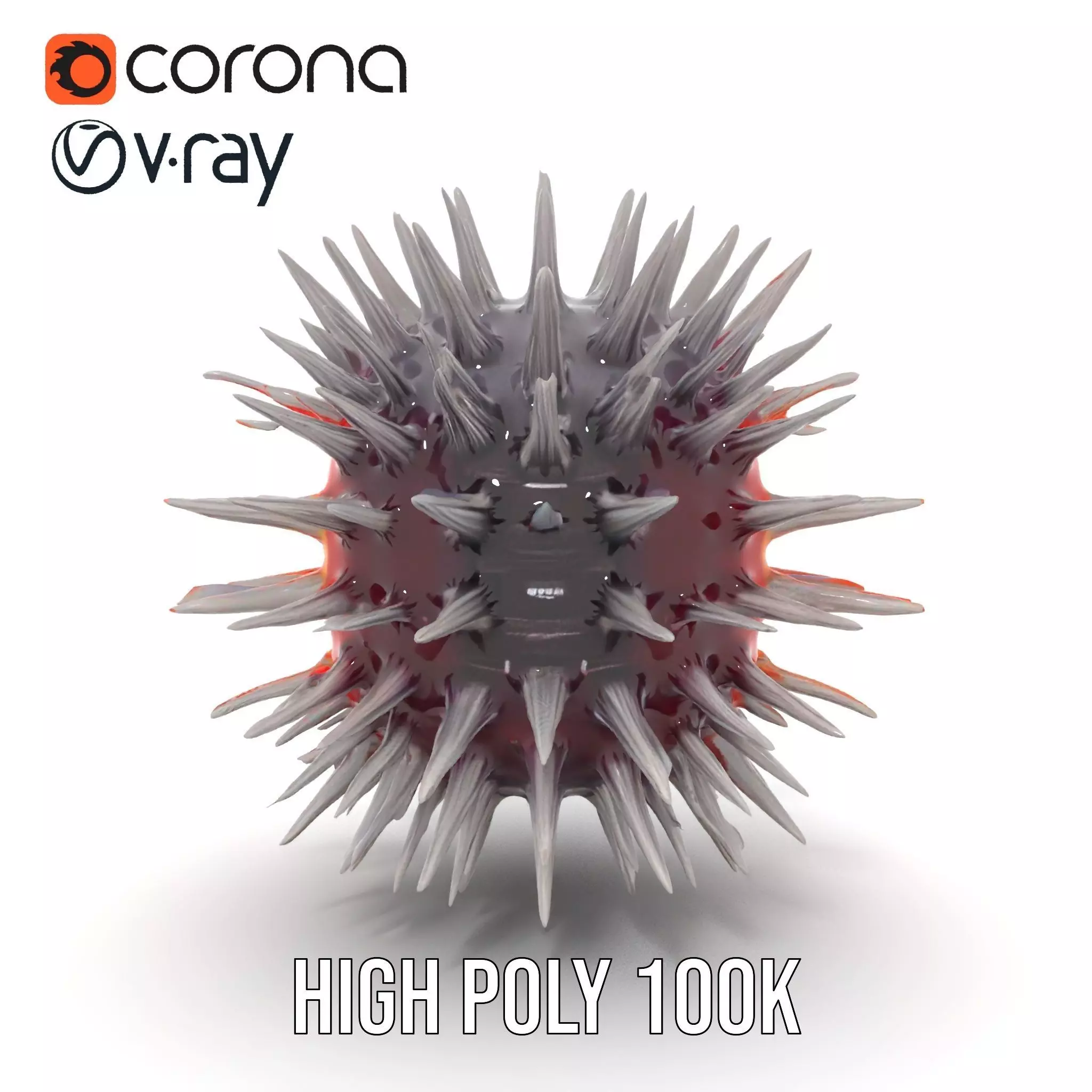 Spiky Red Orb model pack Low-poly 3D model_20