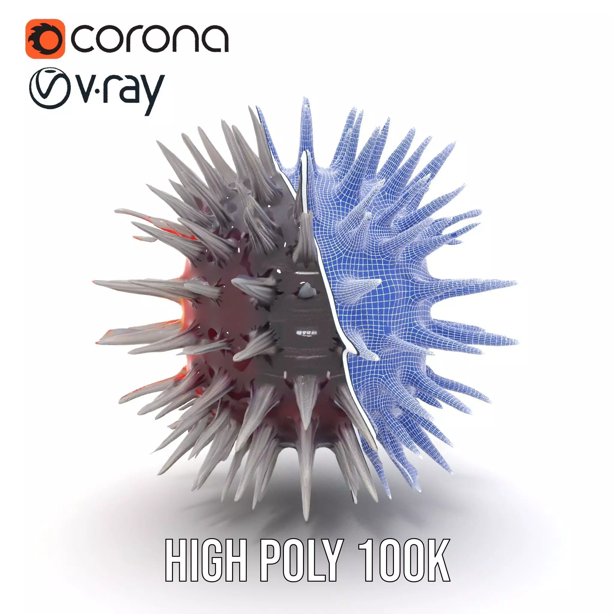 Spiky Red Orb model pack Low-poly 3D model_34