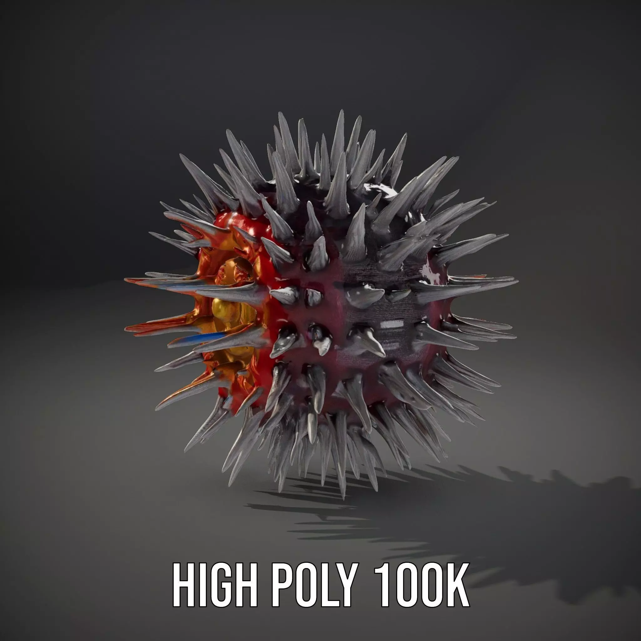 Spiky Red Orb model pack Low-poly 3D model_8