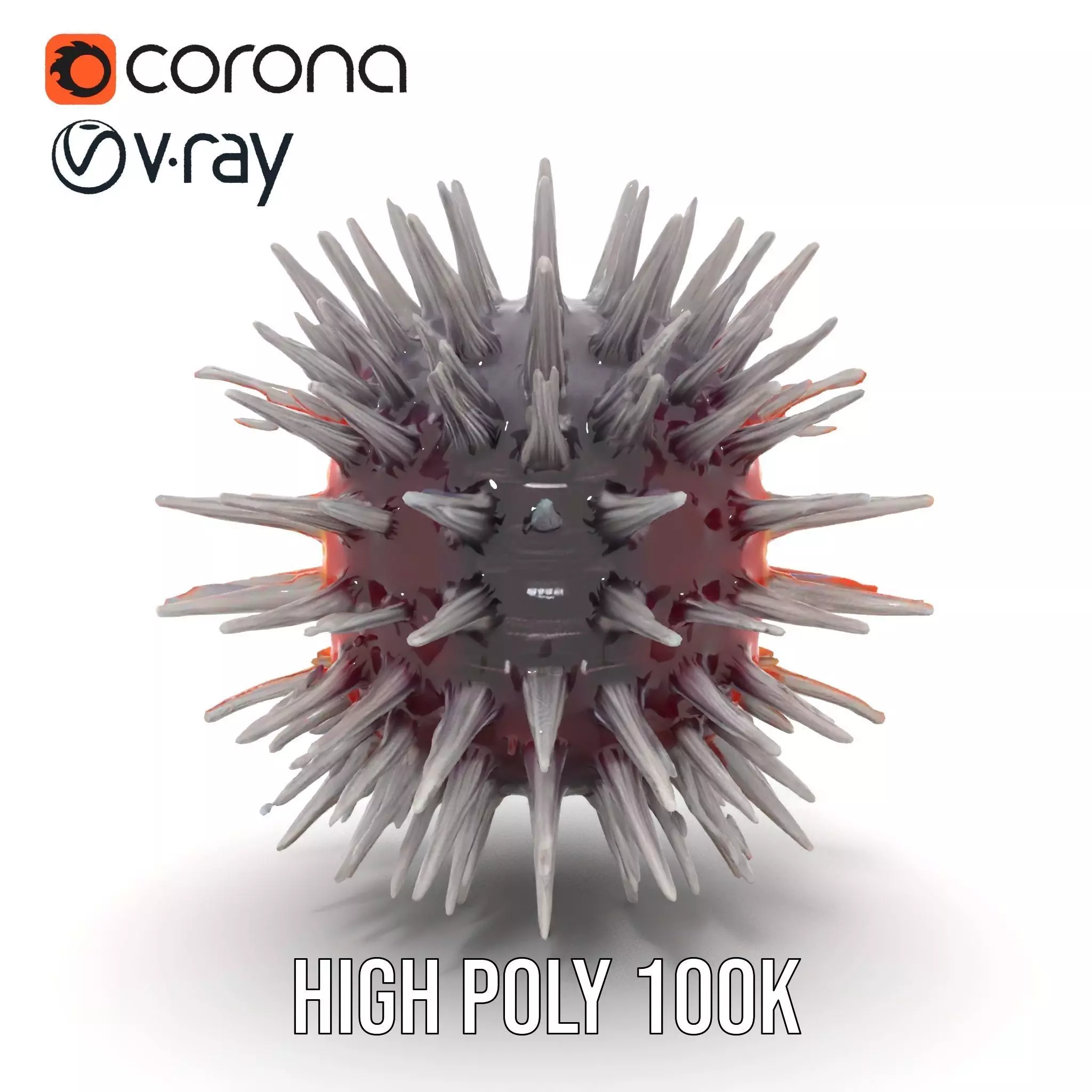 Spiky Red Orb model pack Low-poly 3D model_12