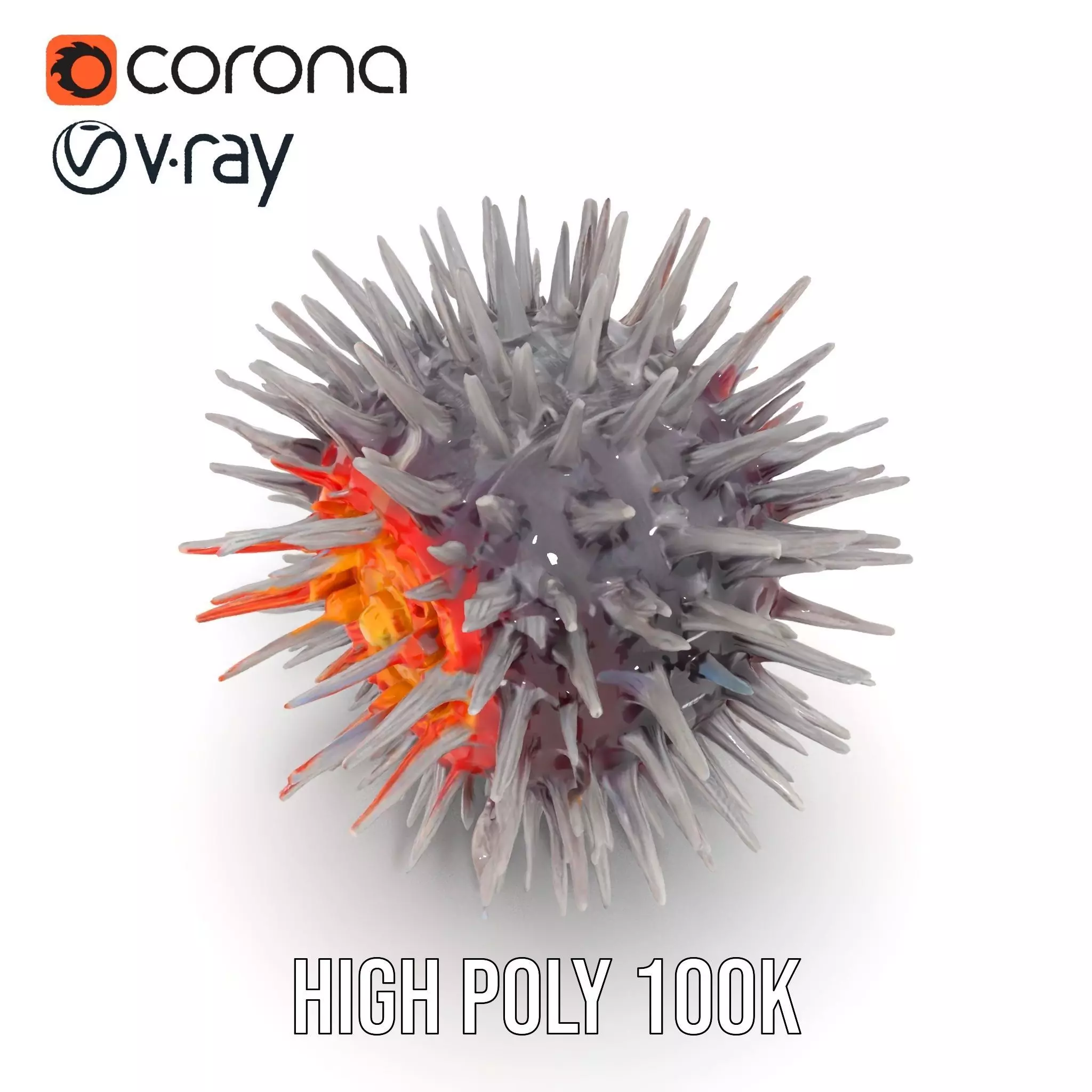 Spiky Red Orb model pack Low-poly 3D model_25