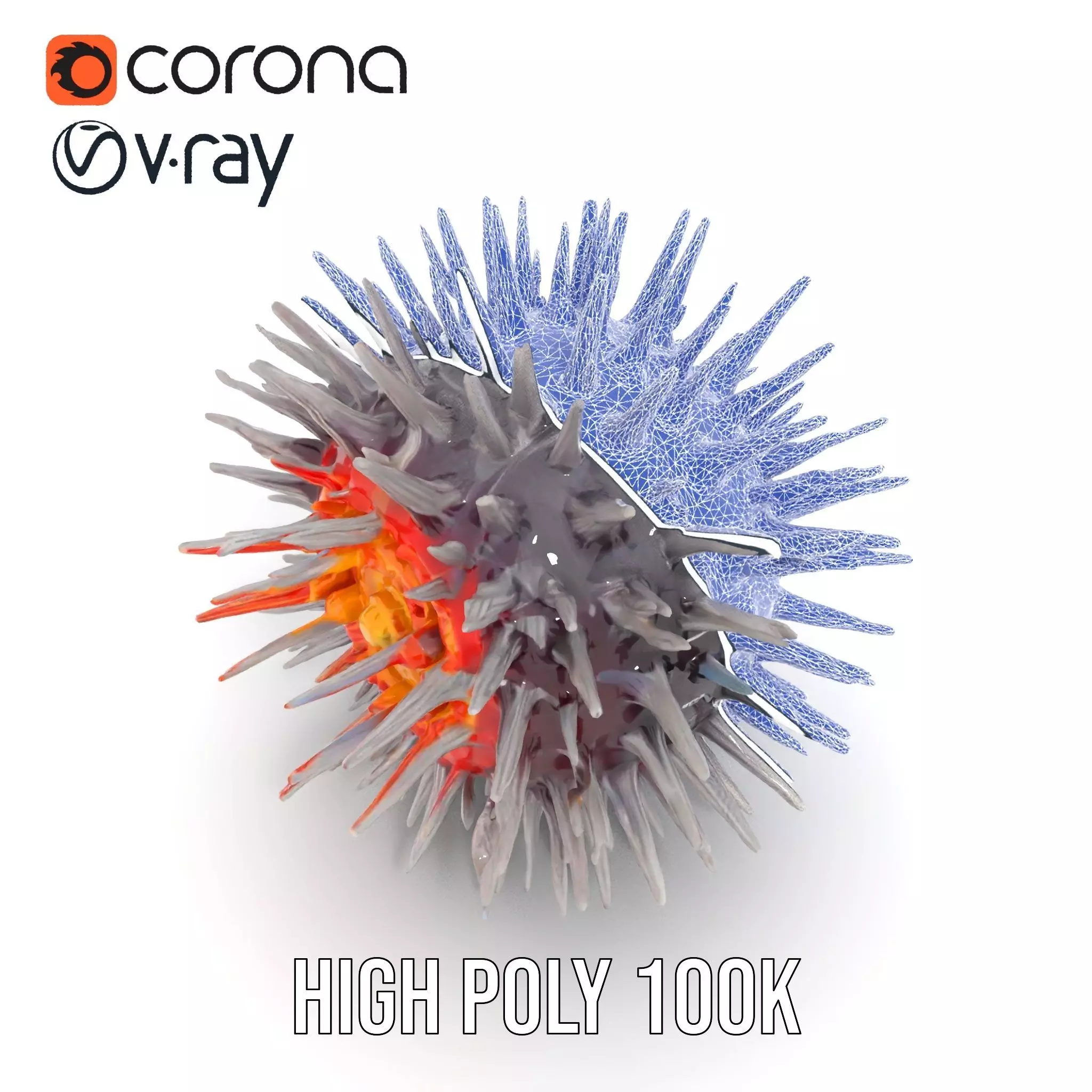 Spiky Red Orb model pack Low-poly 3D model_24