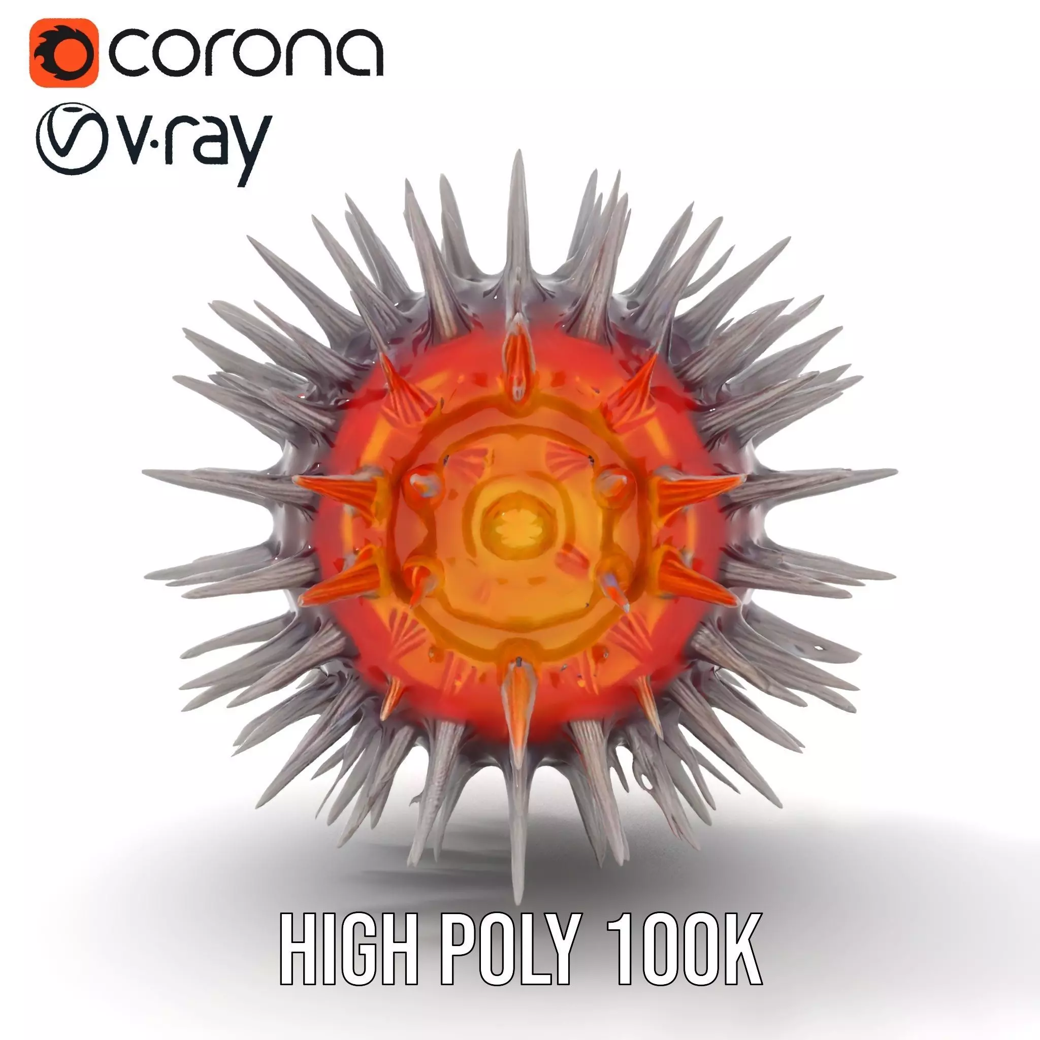 Spiky Red Orb model pack Low-poly 3D model_32