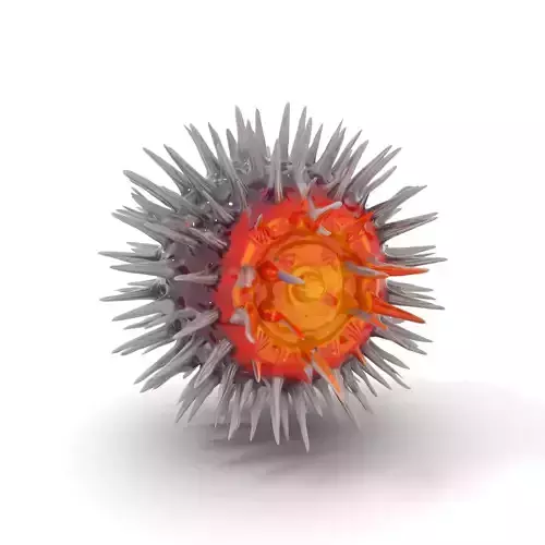 Spiky Red Orb model pack Low-poly 3D model