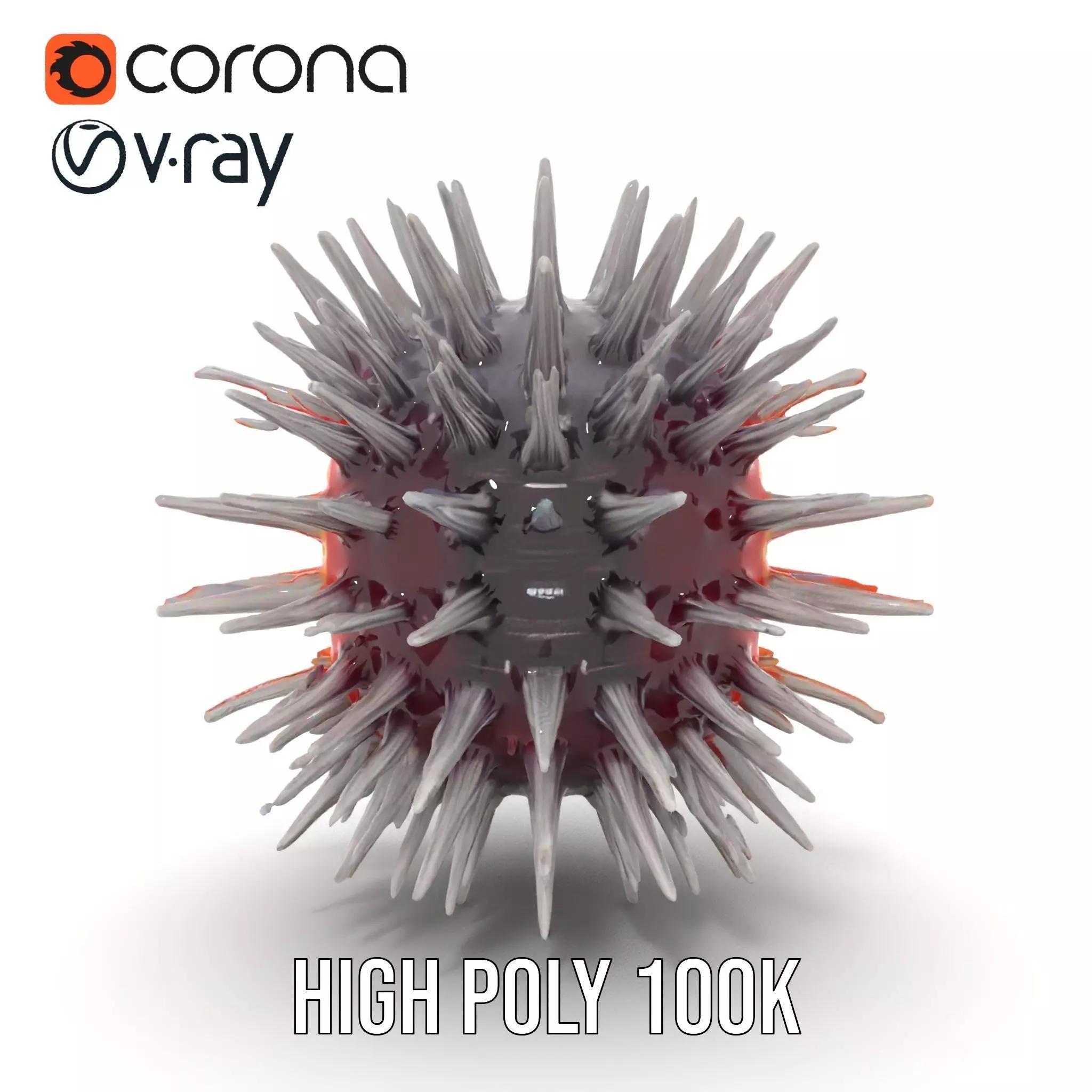 Spiky Red Orb model pack Low-poly 3D model_16