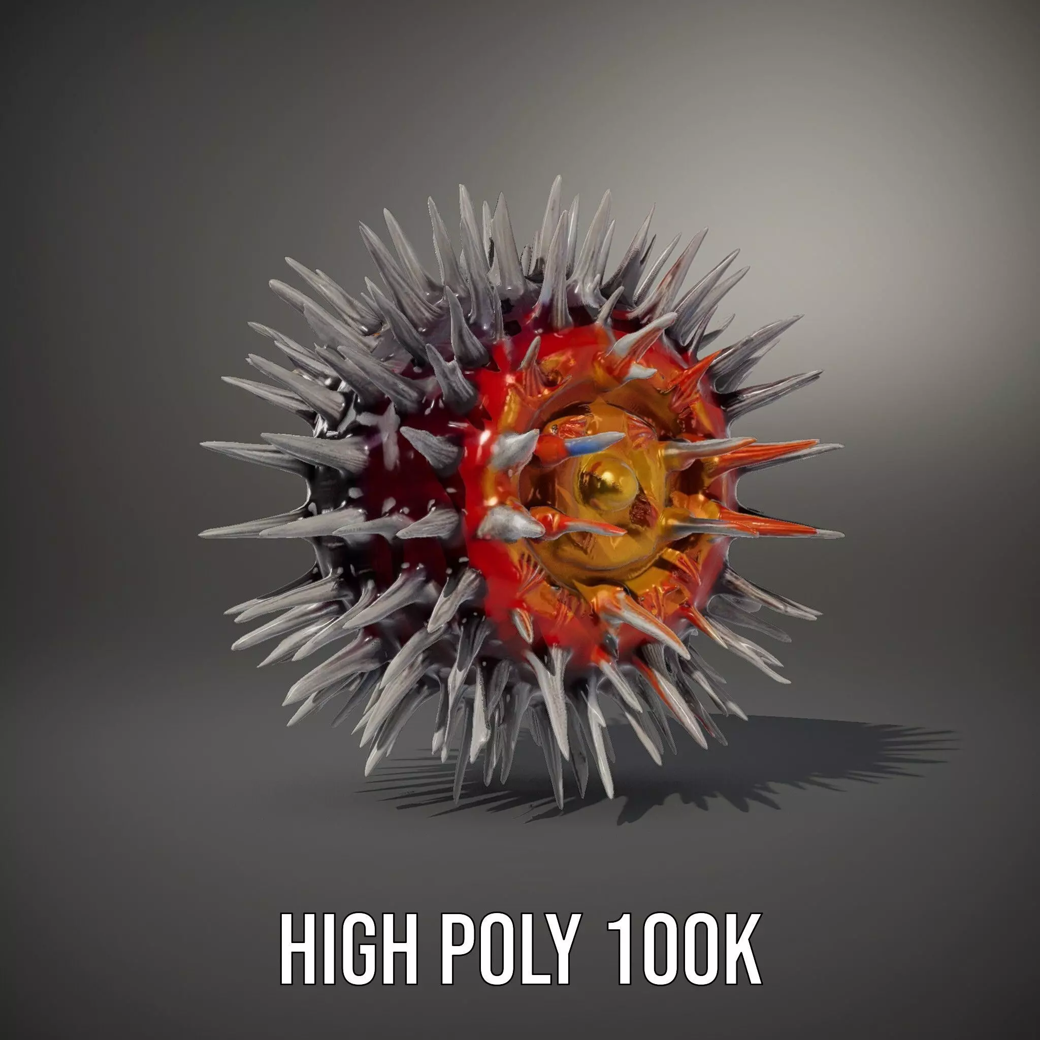 Spiky Red Orb model pack Low-poly 3D model_10