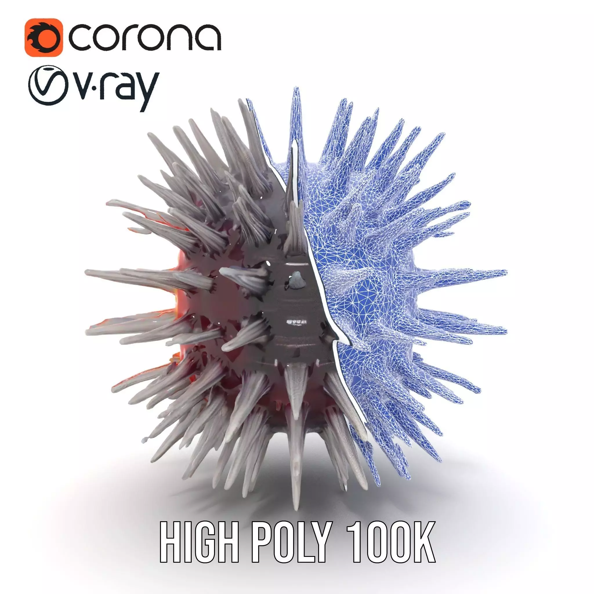 Spiky Red Orb model pack Low-poly 3D model_26