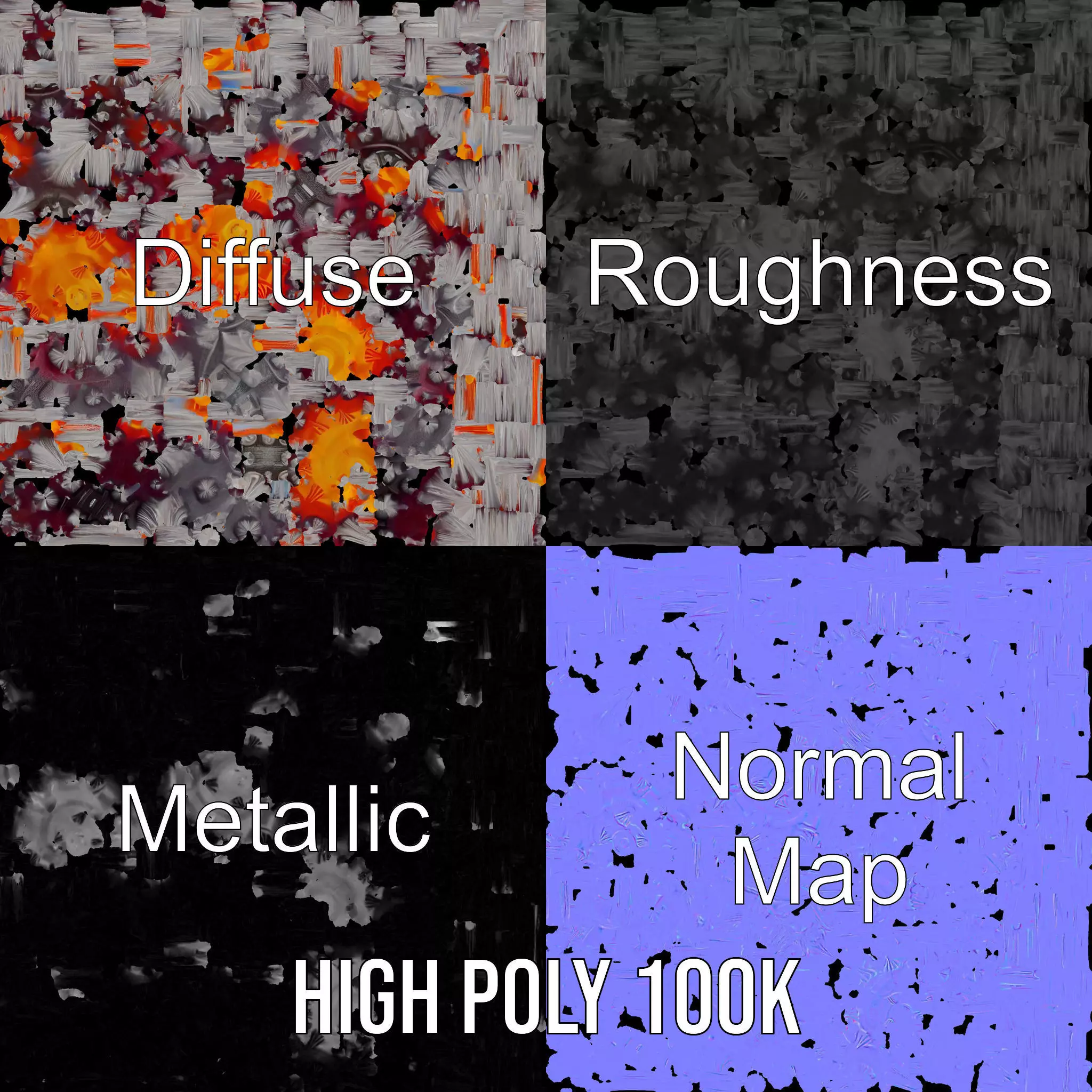 Spiky Red Orb model pack Low-poly 3D model_3