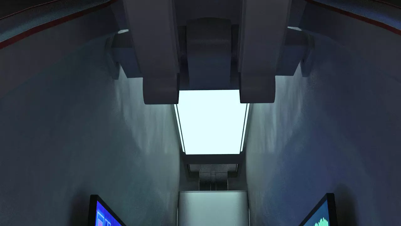 Futuristic Track Drive Battle Tank 3D model_7