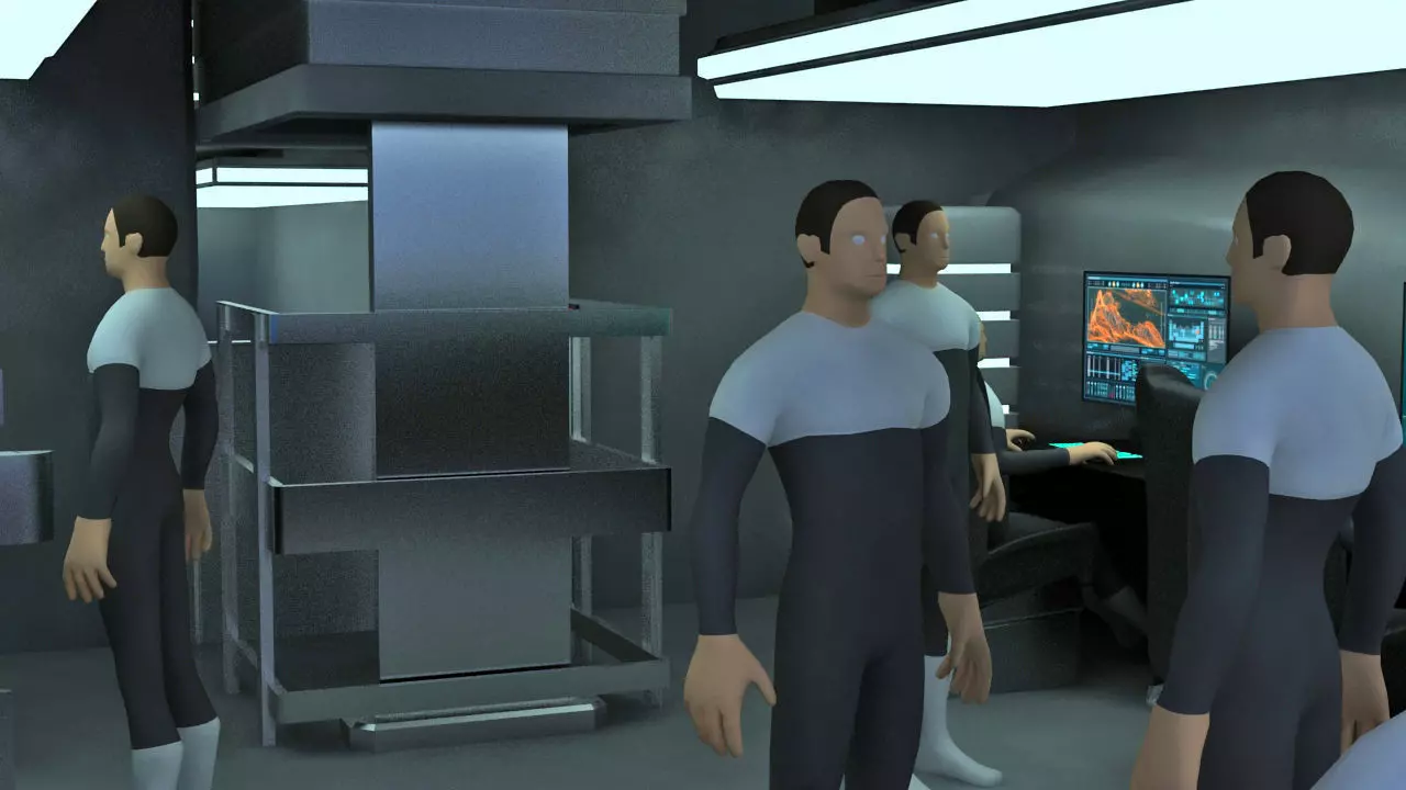 Futuristic Track Drive Battle Tank 3D model_17