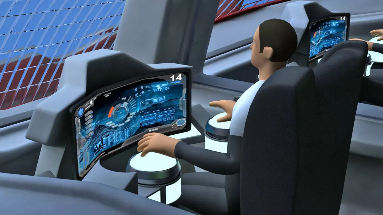 Futuristic Track Drive Battle Tank 3D model_16