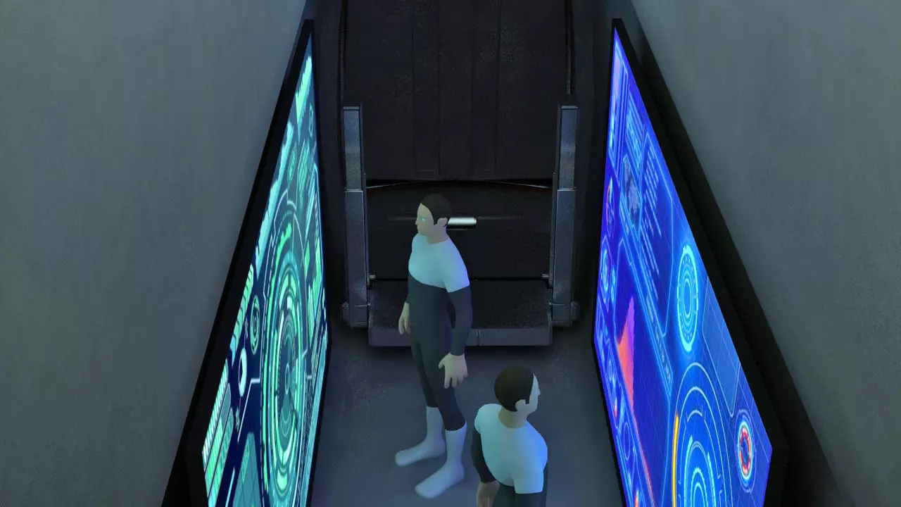 Futuristic Track Drive Battle Tank 3D model_18